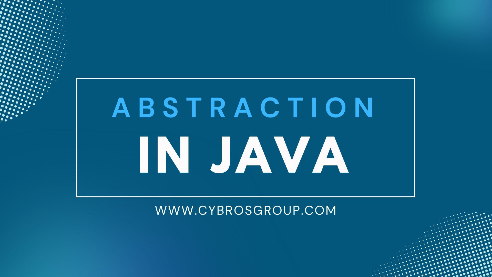 Abstraction in Java